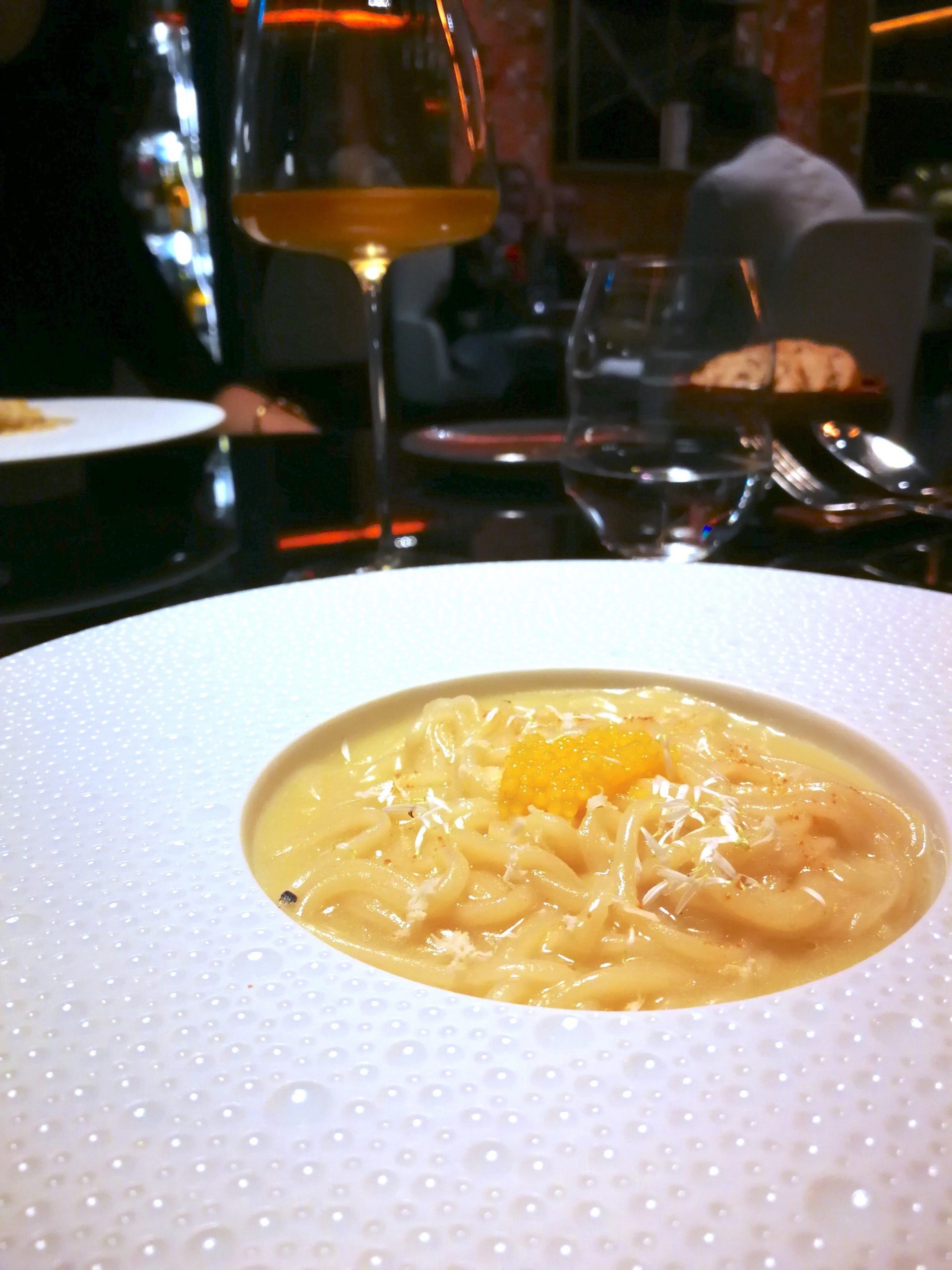 Pasta in bianco alle 5 radici e caviale