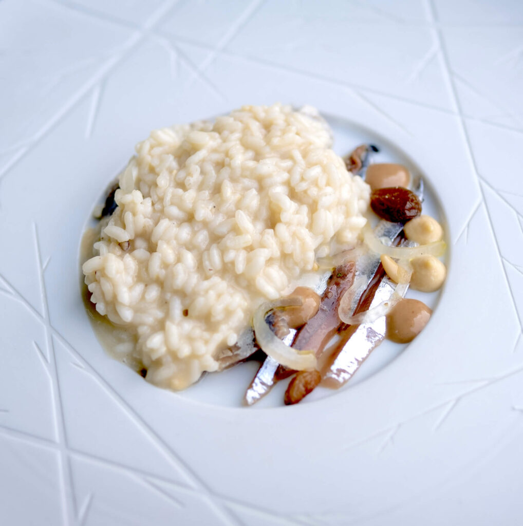 La sarda in saor diventa risotto